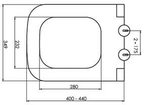 Sapho Bello softclose toiletzitting wit 34x44cm