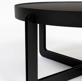 Zuiver Centre Round Black Ronde Design Salontafel Zwart - 68 X 68cm.