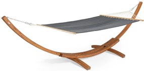 Hangmat met houten standaard Kiwi Garden Point grijs
