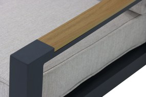Hoek loungeset 5 personen Aluminium/Polywood (teakfinish) Grijs  Lifestyle Garden Furniture Bilbao