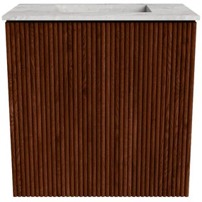 Mondiaz Joya DLux 40cm toiletmeubel ruby met wastafel faye midden zonder kraangat glace