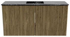 Mondiaz Joya DLux 80cm toiletmeubel dusk met wastafel faye midden zonder kraangat lava