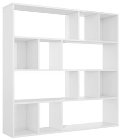 vidaXL Kamerscherm/boekenkast 110x24x110 cm spaanplaat hoogglans wit