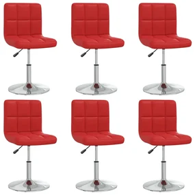 vidaXL Eetkamerstoelen 6 st kunstleer wijnrood