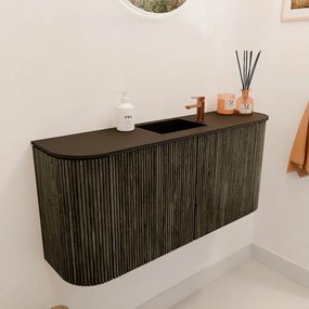 Mondiaz Joya 95cm toiletmeubel ronding links/rechts shadow met wastafel faye midden 1 kraangat urban