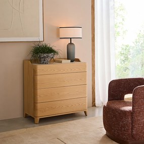 Ladekast in eikenfineer, design E. Gallina, Junius