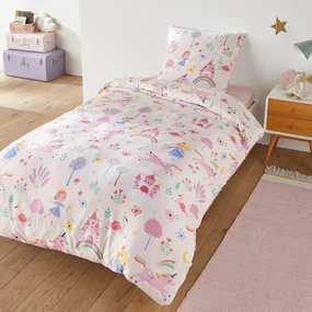 Bedset, recycled microvezel, vierkante kussensloop