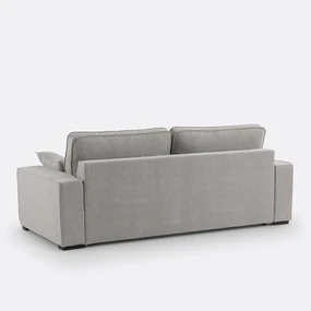 Bank-bed in getextureerde stof, latex, Cécilia