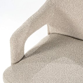 By-Boo Fika Scandinavische Eetkamerstoel Met Armleuning Taupe