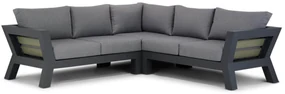 Hoek loungeset 5 personen Aluminium Grijs Santika Furniture Santika Yovita
