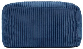Icon Amara Jumbo Cord Square Footstool Bean Bag, Denim Blue