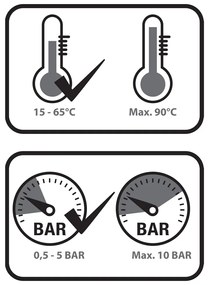 Differnz koud/warm kraan gebogen goud