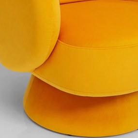 Kare Design Orion Yellow Draaibare Fauteuil Velvet