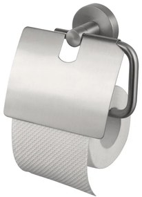 Haceka Kosmos Toiletrolhouder - met klep - geborsteld RVS 1208601