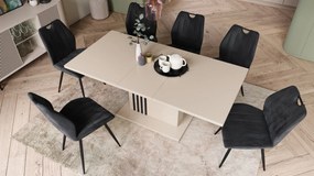LEONEL Beige (Champagne) – MODERNE VOUWTAFEL TOT 180 cm!