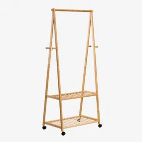 Kapstok Met Schoenenrek Van Bamboe Kerk Bamboe - Sklum