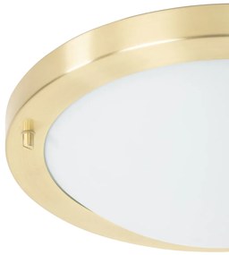 Buitenlamp met dimmer Smart plafonnière goud 31 cm IP44 incl. Wifi A60 - Yuma Modern E27 IP44 Buitenverlichting rond