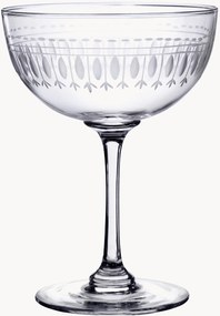 Mondgeblazen kristallen champagneglazen Ovals, 4-delig