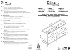 Differnz Industrial onderkast 140cm bruin licht