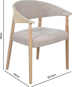 Eiken Eetkamerstoel Gebogen Hout