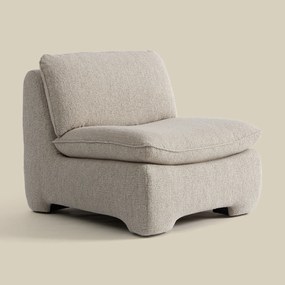 Retro Fauteuil Beige Boucle Stof