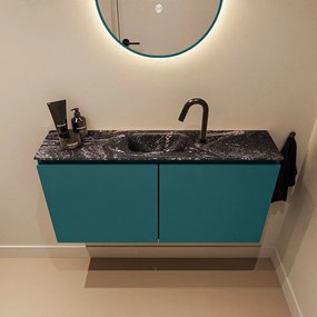 Mondiaz Ture DLux toiletmeubel 100cm smag met wastafel lava midden met kraangat