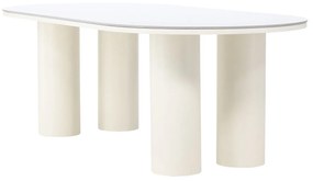 Jörn Eettafel - Erik - 110x220 cm -  Sintered Stone / FSC 100% - Wit/Cream - Jörn