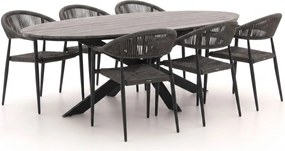 Diningset Manifesto | 6 personen polywood | Tuinset stapelbaar | 7-delig | Kees Smit Tuinmeubelen