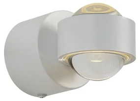 Badkamer Design wandlamp wit incl. LED IP44 - Lens Design IP44 Scandinavisch rond Lamp