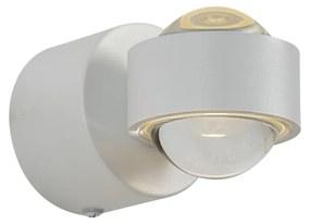 Design wandlamp wit incl. LED IP44 - Lens