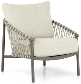 Tuinstoel Aluminium/rope Taupe-naturel-bruin 4 Seasons Outdoor Allora