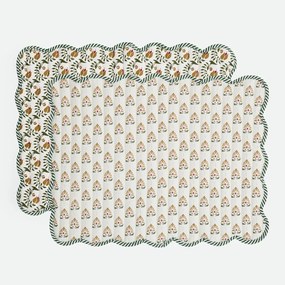 Set van 2 omkeerbare placemats, katoen, SIVALI