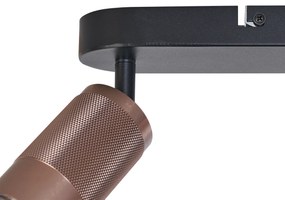 Afgeronde plafondSpot / Opbouwspot / Plafondspot donker brons 3-lichts draai- en kantelbaar - Veerle Modern GU10 ovaal Binnenverlichting Lamp