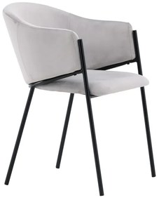 Jörn Eetkamerstoel - Sara -  Lichtgrijs - Fluweel - Jörn