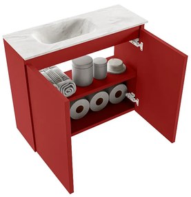 Mondiaz Ture DLux toiletmeubel 60cm fire met wastafel ostra links met kraangat