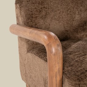 Fauteuil Met Hout Bruin