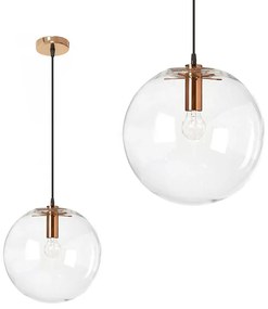 Hangende glazen plafondlamp Lassi 20 cm Rosé goud