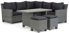 Dining Loungeset 5 personen Wicker Grijs  Garden Collections Lusso