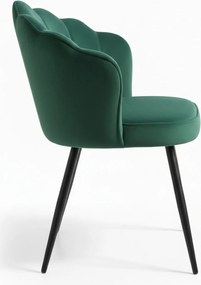 Blume Fluwelen Stoel Zwart Poten