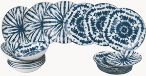 Porseleinen serviesset Blue, 6 personen, 18-delig