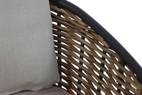 Tuinset Ronde Tuintafel 150 cm Aluminium/wicker Grijs 6 personen Lifestyle Garden Furniture Nice/Fabriano