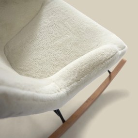 Schommelstoel Babykamer Creme Bont