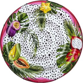 Bestway opblaasbare luchtmatras Fruits of Paradise zwembadeiland - Diameter 173 x 25 cm - 2 personen