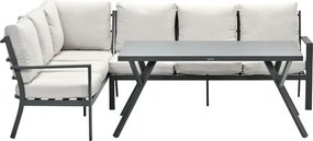 Garden Impressions Senja lounge dining set 3-delig links - desert sand