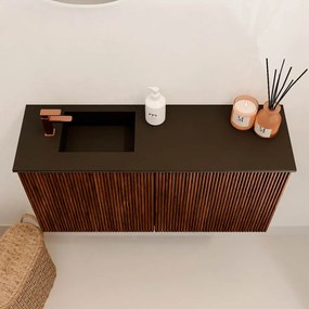 Mondiaz Joya 80cm toiletmeubel ruby met wastafel faye links 1 kraangat urban