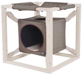 Quapas! Kattenbed met hangmat Catcube M 54x54x54 cm olijfgroen