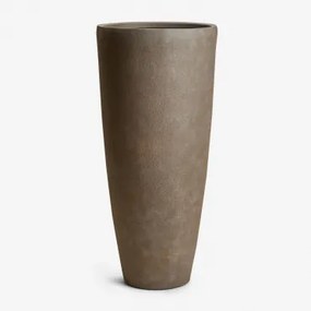 Buitenbloempot Van Beton Paige Donkerbruin & Ø45 Cm - ↑100 Cm - Sklum