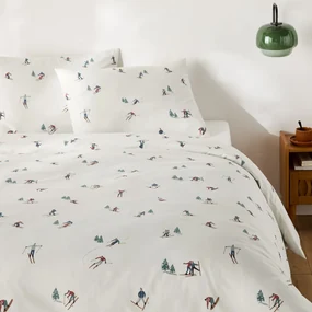 Bedlinnenset van 30% gerecycled katoen, recht kussensloop.Tout Schuss