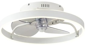 Plafondventilator met lamp wit 50cm incl. LED dimbaar met afstandsbediening - Maddy Modern rond Binnenverlichting Lamp