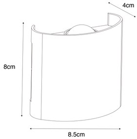 Buiten wandlamp zwart incl. LED 2-lichts IP54 - Silly